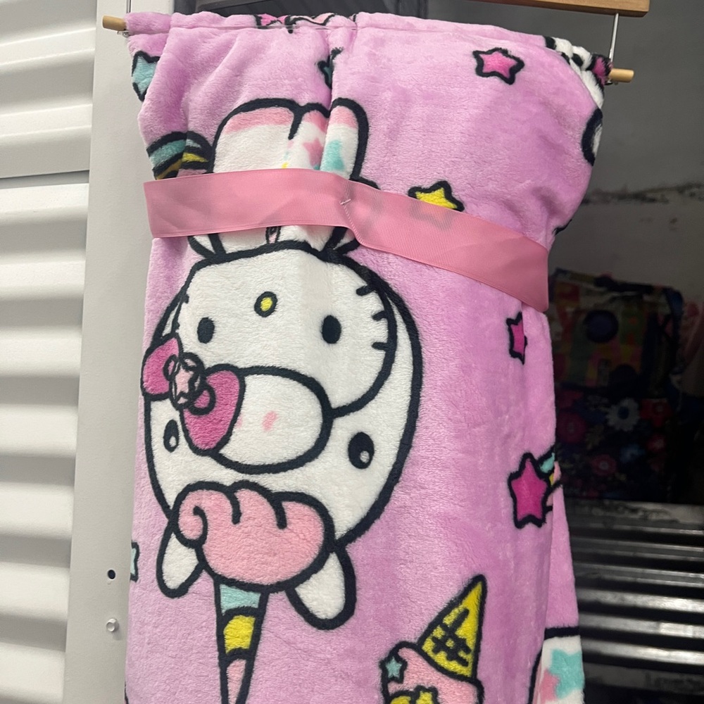 Hello Kitty Pink Unicorn Throw